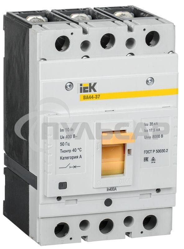 Выключатель автоматический 3п 400А 35кА ВА44-37 IEK SVA4410-3-0400-35