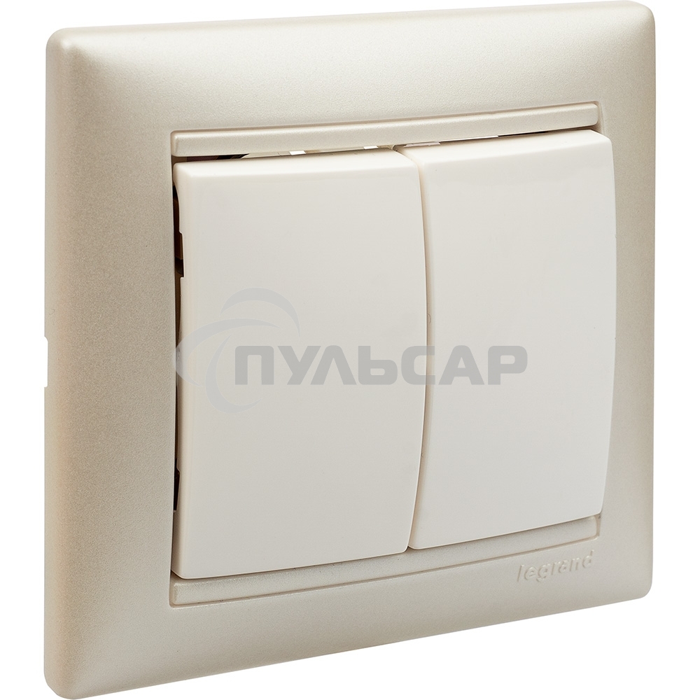 Выключатель Valena двойной выключатель/белый