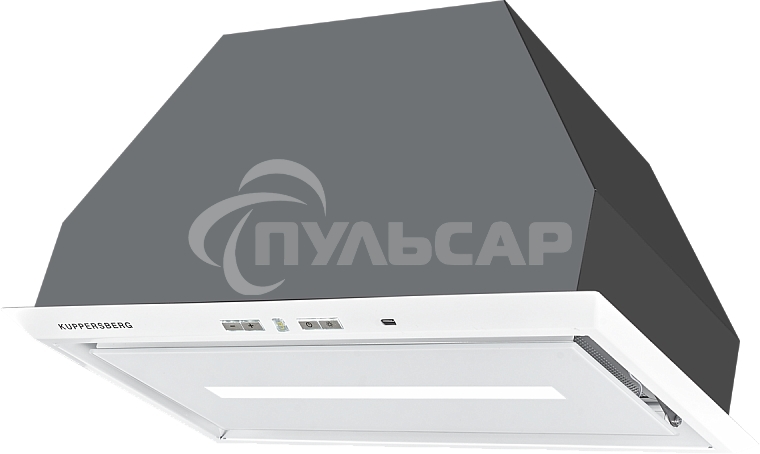 Встраиваемая вытяжка Kuppersberg INBOX 54 W, ширина 54 см, отвод/рециркуляция, 1000 м3/час, управление Soft Touch, 4 скорости, светодиодное освещение 1х13 Вт, металлические жироулавливающие фильтры, угольный фильтр (опция), цбелый