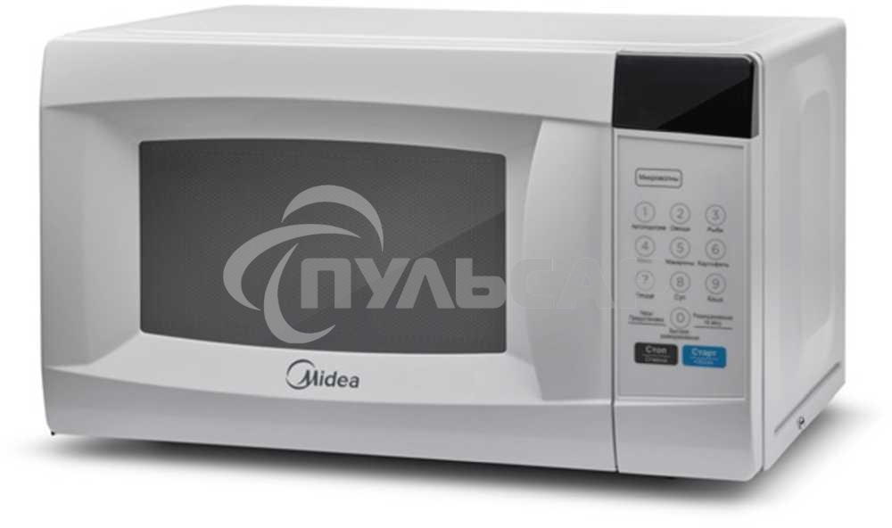 Микроволновая печь Midea EM720CKE белый, 20 л, 700 Вт, переключатели - сенсор