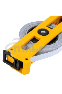 Рулетка геодезическая 20 м х 13 мм, открытый корпус, металлическая лента Denzel