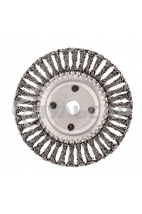 Щетка для УШМ, 200 мм, посадка 22,2 мм, Плоская, крученая проволока 0,5 мм Сибртех