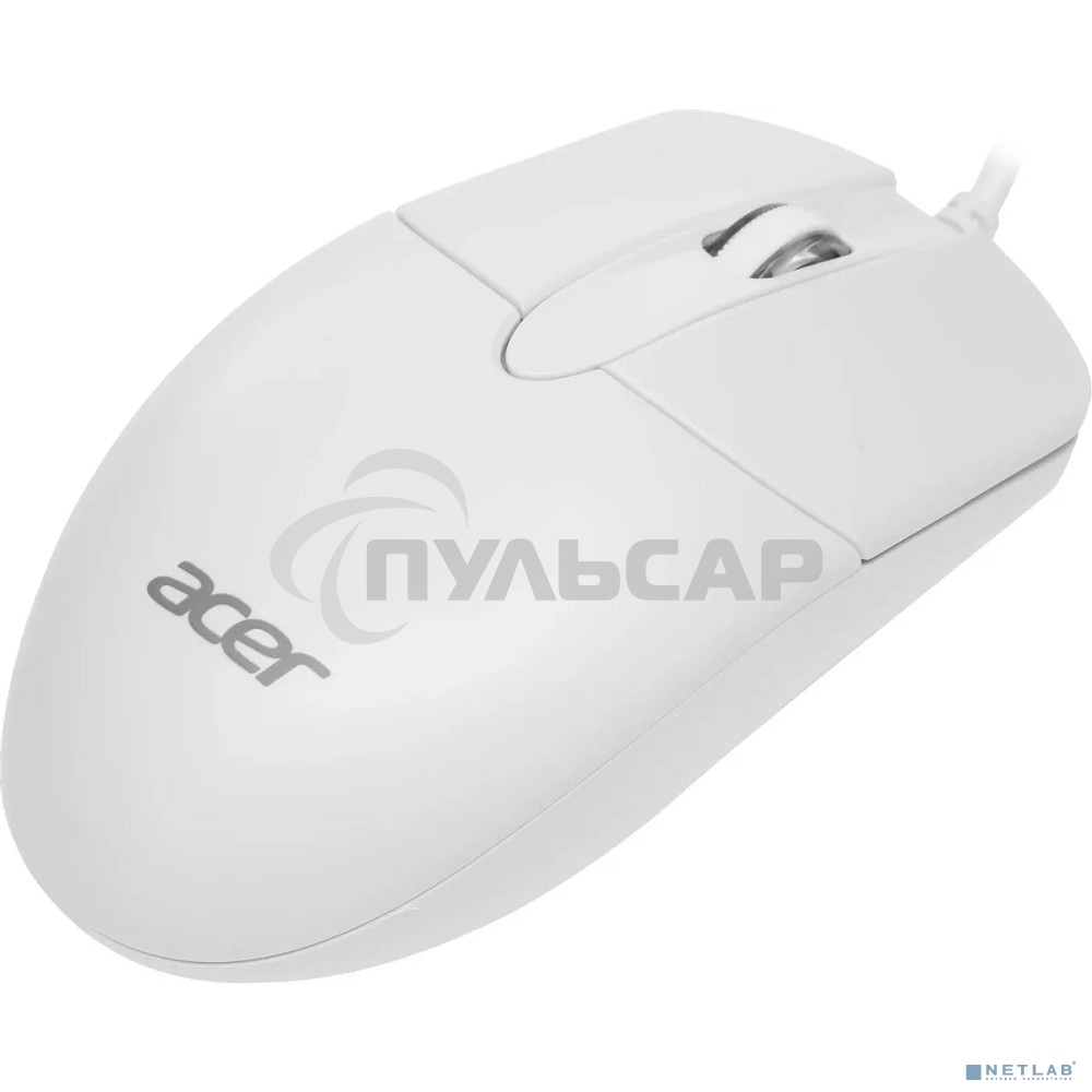 Мышь проводная Acer OMW300 белый, 1200 dpi, USB, кнопки - 3