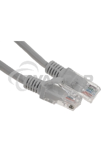 Патч-корд UTP, кат 5e, 0.25м с RJ45 (серый)