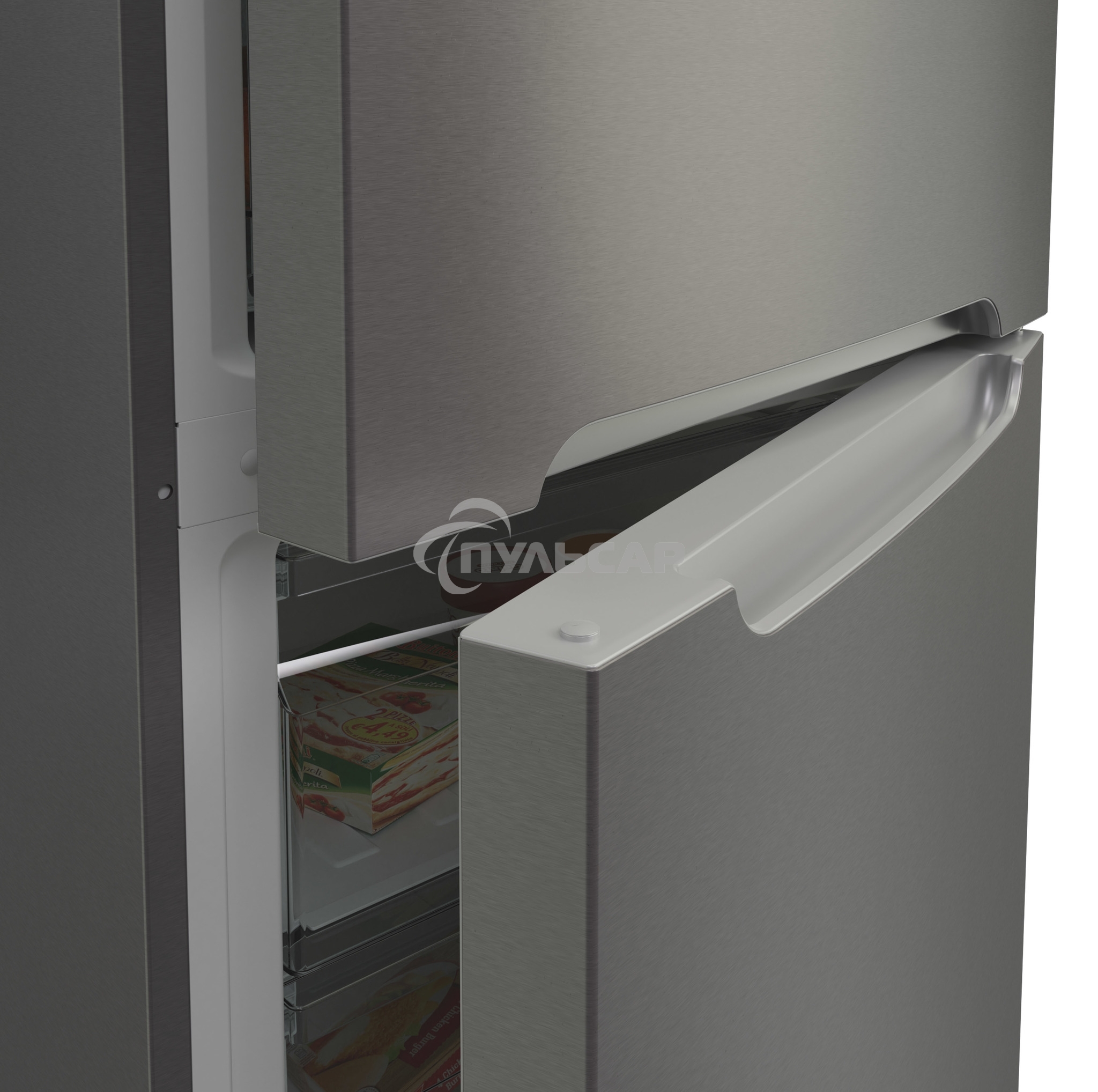 Холодильник Candy CCRN 6180S серебро двухкамерный 227/106л морозилка снизу, No Frost