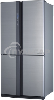 Холодильник Sharp SJ-EX98FSL серебристый трехкамерный 394/211л морозилка снизу Side by Side