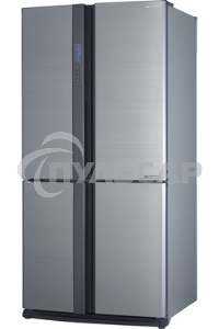 Холодильник Sharp SJ-EX98FSL серебристый трехкамерный 394/211л морозилка снизу Side by Side