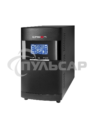 Источник бесперебойного питания CROWN On-Line CMUOA-350-2K EURO 2000VA/1800W, корпус металл, TOWER, АКБ 6*12V/7AH, PF-0.9, AVR 110-300V, порт RJ-11/45+USB/RS-232, EPO, розетки 4*EURO, входной кабель 2 м, вентилятор охлаждения, автомат, слот для SNMP, порт