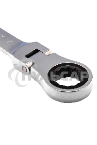 Ключ Matrix комбинированный трещоточный, 27 мм, CrV, шарнирный, зерк.хром