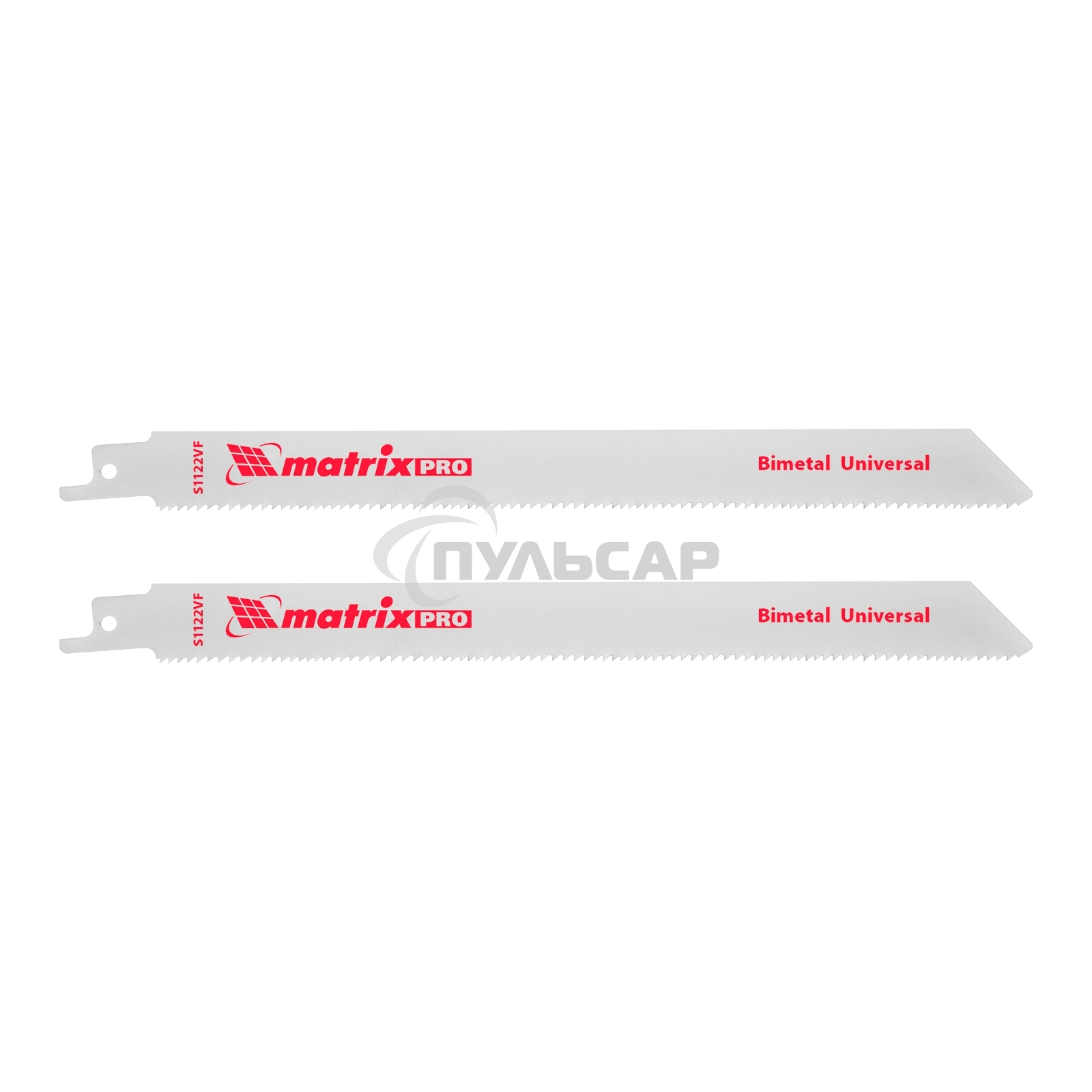 Полотна универсальные Matrix для сабельной пилы S1122VF,200/1,8-2,5 мм, Bimetal, 2шт., PRO
