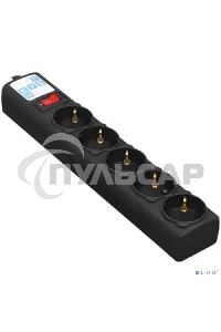 Сетевой фильтр Powercube SPG5-С3 3м (5 розеток) черный (коробка)
