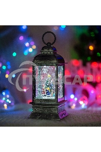 Декоративный фонарь Neon-night с эффектом снегопада и подсветкой 