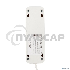 Удлинитель Rexant 3 гнезда, 3 м, 2х0.75 мм², б/з, белый (Сделано в России)