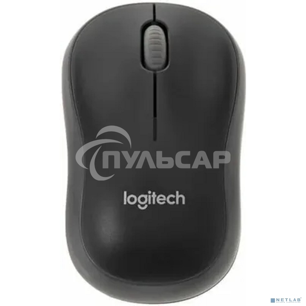 Мышь беспроводная Logitech M186 черный/серый, 1000 dpi, радиоканал, USB, кнопки - 3