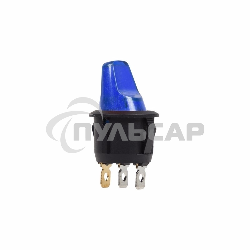 Выключатель клавишный Rexant круглый 250V 6А (3с) ON-OFF синий