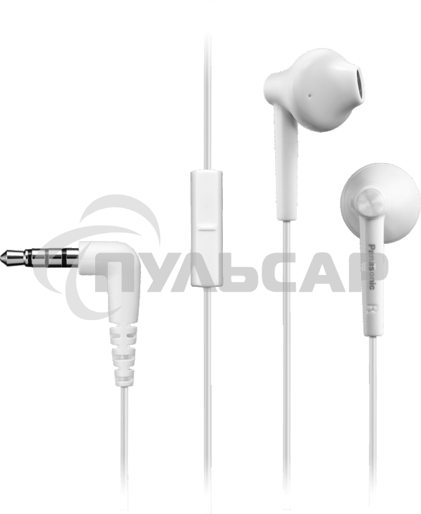 Наушники Panasonic RP-TCM55GC-W внутриканальные 10-24000Гц 1.2м 3.5мм 109дБ микрофон белые