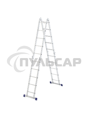 Лестница шарнирная алюминиевая Сибртех 4х5, 97883