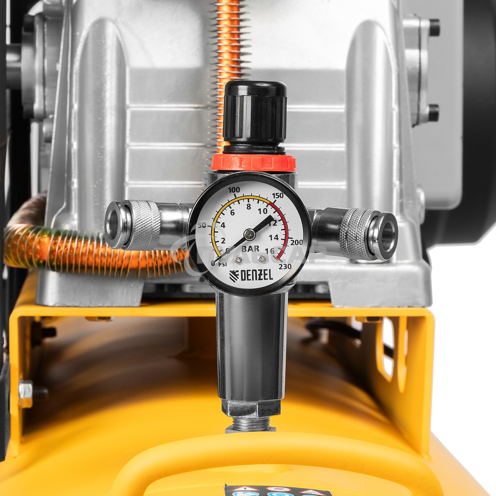 Компрессор воздушный рем. привод BCI3000-T/200, 3,0 кВт, 200 литров, 530 л/мин Denzel