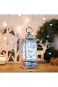 Декоративный фонарь Neon-night с эффектом снегопада и подсветкой 