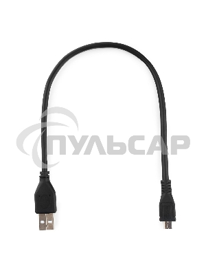 Кабель USB 2.0 Pro Gembird/Cablexpert AM/microBM 5P, 0.3м, экран, черный, пакет CCP-mUSB2-AMBM-0.3M