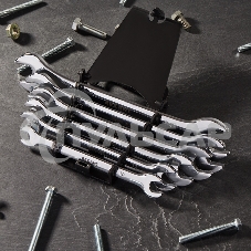 Набор ключей рожковых Rexant (8-19 мм), 6 шт., CrV, зеркальное хромирование