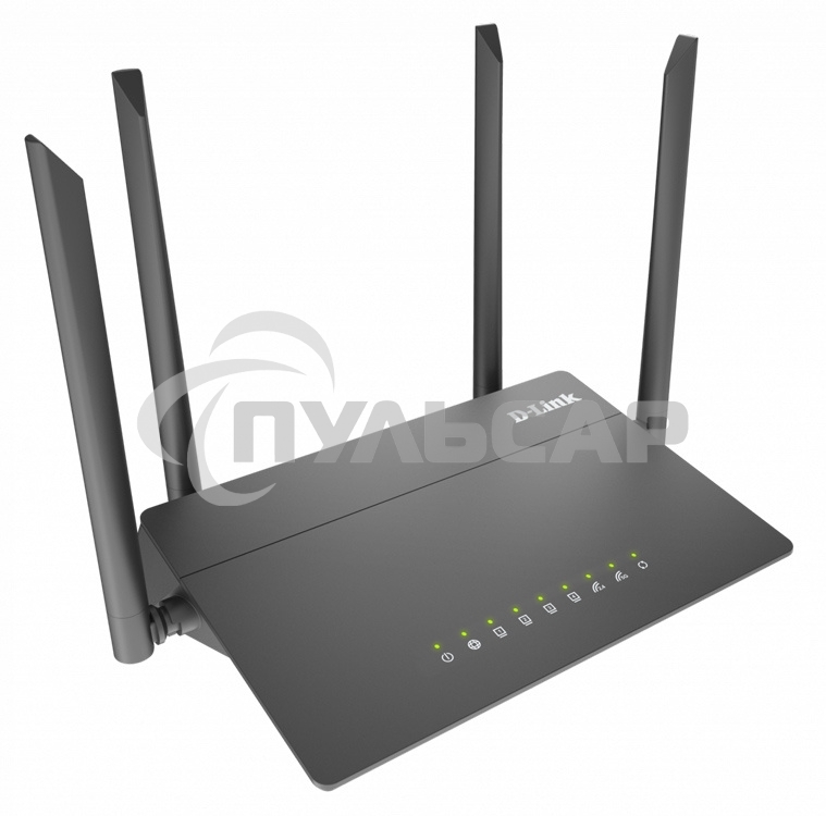 Роутер D-Link DIR-822/RU/E1A, Wireless AC1200 Dual-Band Router with 1 10/100Base-TX WAN port and 4 10/100Base-TX LAN ports.802.11b/g/n compatible, 802.11AC up to 866Mbps,1 10/100Base-TX WAN port, 4 10/100B