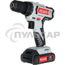 Дрель-шуруповерт Ресанта ДА-18-2ЛК 75/14/5, Аккумуляторная, 18В, 2 АКБ, Кейс