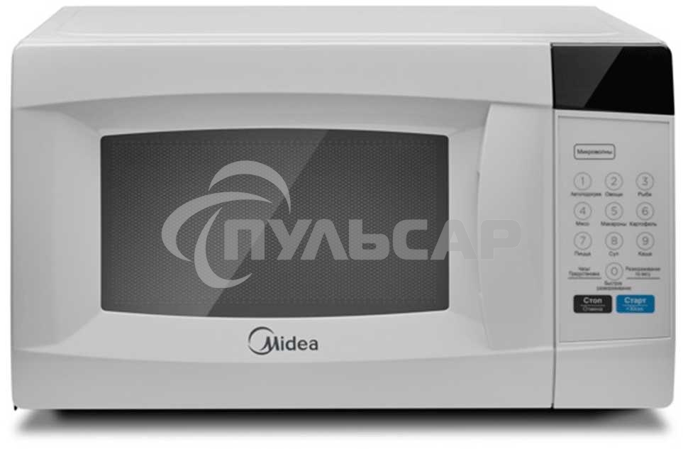 Микроволновая печь Midea EM720CKE белый, 20 л, 700 Вт, переключатели - сенсор