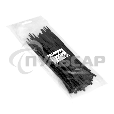 Стяжка (хомут) нейлоновая ExeGate EX293132RUS CV66-300x7.5B (нейлон 6.6, 300x7.5мм, неоткрывающаяся, halogen free, -40°C - +85°C, черная, 100 шт)