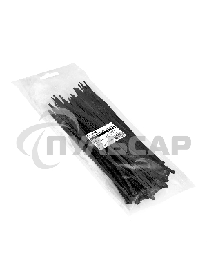 Стяжка (хомут) нейлоновая ExeGate EX293132RUS CV66-300x7.5B (нейлон 6.6, 300x7.5мм, неоткрывающаяся, halogen free, -40°C - +85°C, черная, 100 шт)
