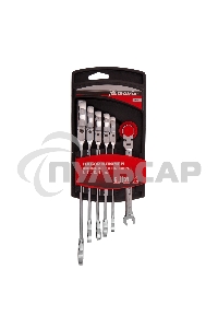 Набор ключей комбинированных Matrix, трещоточных шарнирных 6шт