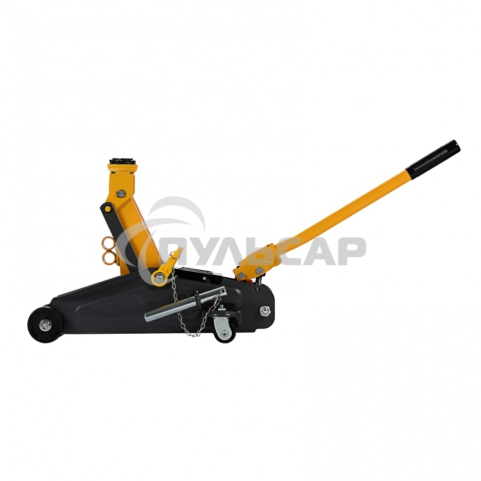 Домкрат гидравлический подкатной с фиксатором Denzel, 2 т, 130-330 мм 51153