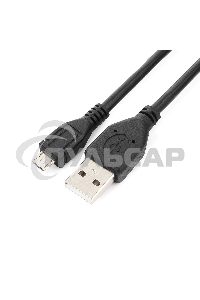 Кабель USB 2.0 Pro Gembird/Cablexpert AM/microBM 5P, 0.3м, экран, черный, пакет CCP-mUSB2-AMBM-0.3M