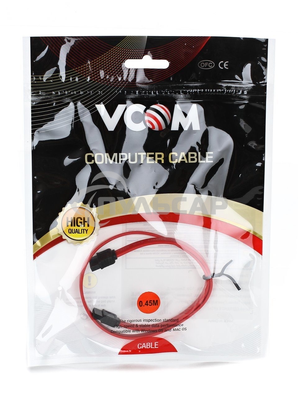 Кабель SATA интерфейсный 45/50см VCOM VHC7660