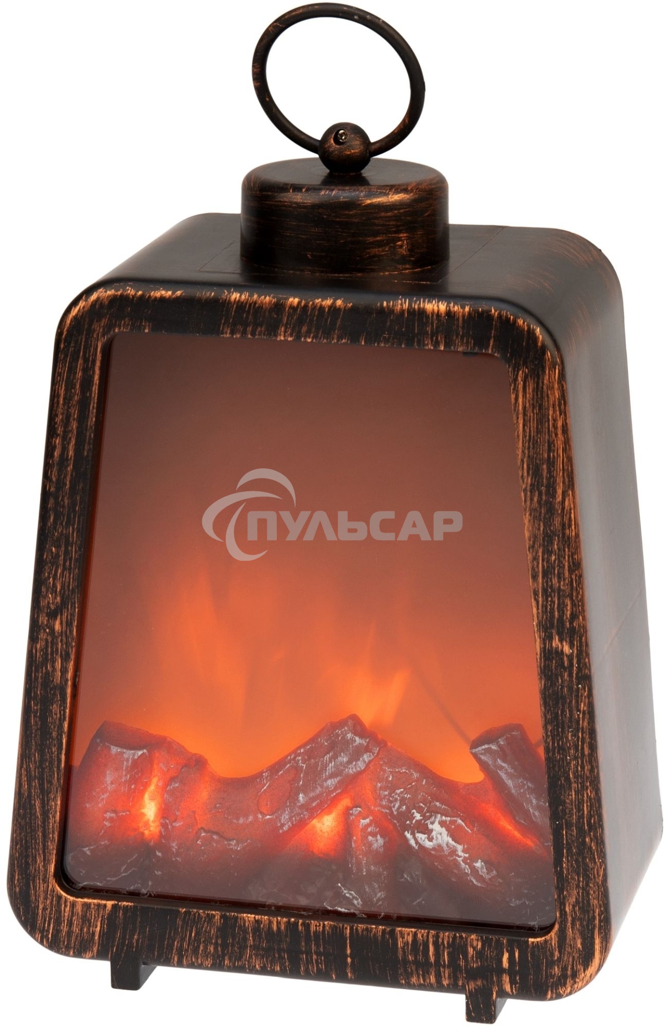 Светодиодный камин Neon-night Лофт с эффектом живого огня 17х10х24,5 см, 3хС (не в комплекте) и USB (в комплекте)