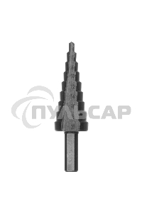 Сверло ступенчатое по металлу Сибртех 4-6-8-10-12-14-16-18-20 мм, 4241