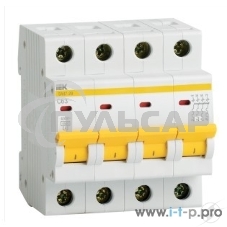 Выключатель автоматический Iek MVA20-4-050-C ВА47-29 4Р 50А 4,5кА х-ка С ИЭК