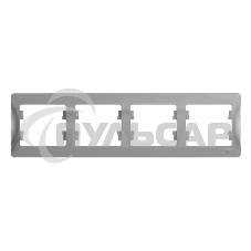 Рамка 4-м Glossa горизонт. алюм. SchE GSL000304