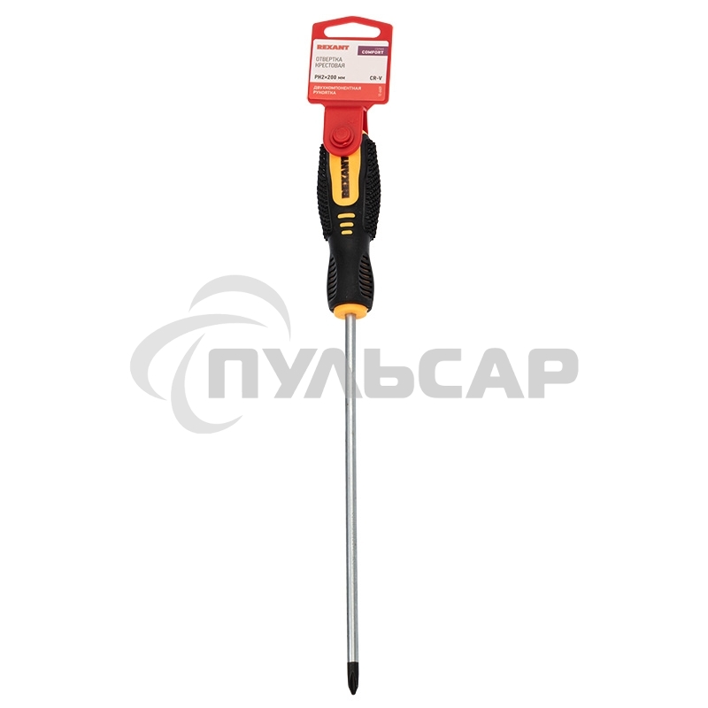 Отвертка крестовая PH 2х200 мм, двухкомпонентная рукоятка Rexant