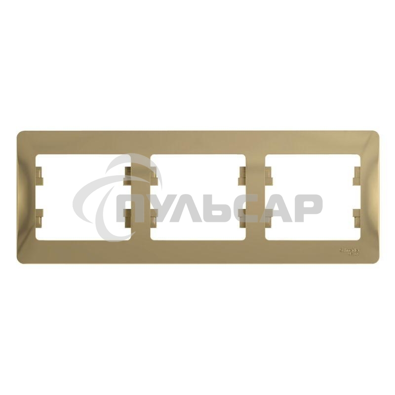Рамка 3-м Glossa горизонт. титан SchE GSL000403