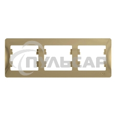 Рамка 3-м Glossa горизонт. титан SchE GSL000403