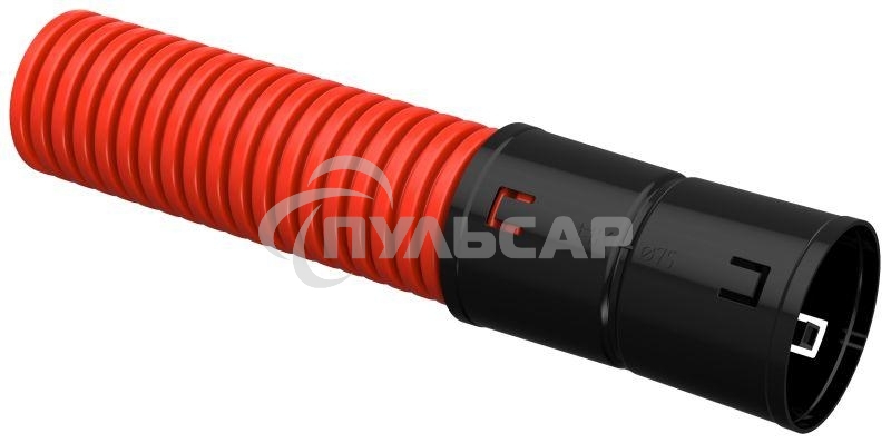 Труба гофрированная двустенная ПНД d75мм с муфтой SN12 красн. (уп.50м) IEK CTG12-075-K04-050-R
