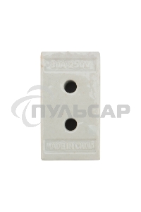 Клемма керамическая винтовая 16 мм² 3 пары контактов с крепежным отверстием Rexant (45 шт./уп.)