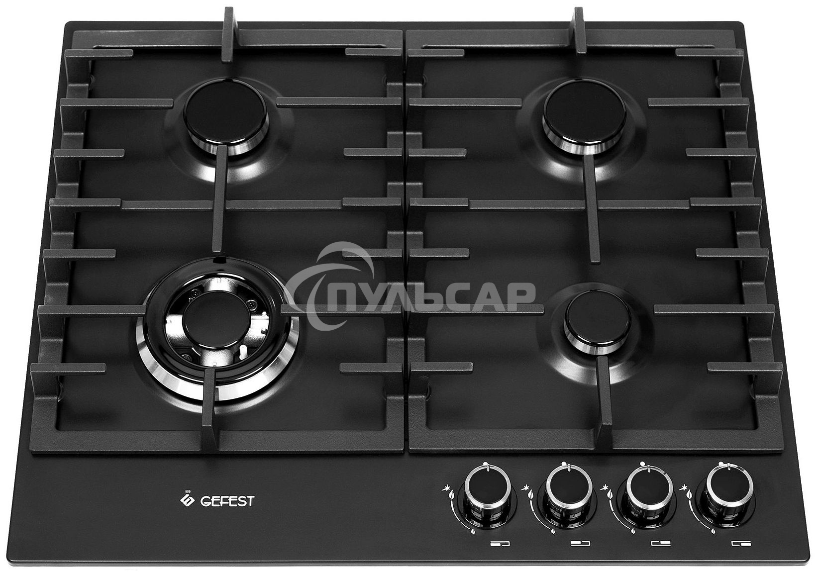 Газовая варочная панель Gefest ПВГ 1214-01 К2 черный матовый