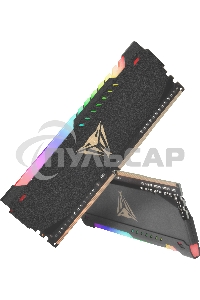 Оперативная память Patriot Viper Steel, DDR4, 32Gb (2x16Gb), 3200MHz, CL18, DIMM, с радиатором, RGB, черный