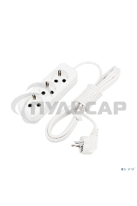 Удлинитель Rexant 3 гнезда, 5 м, 3х1.0 мм², с/з, белый (Сделано в России)