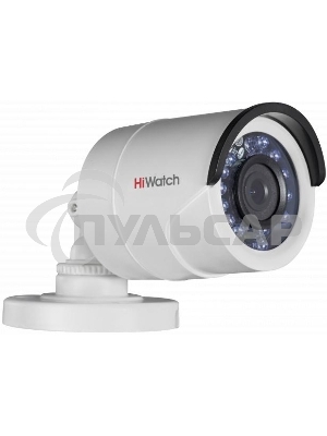 Камера видеонаблюдения аналоговая HiWatch DS-T200A(B) (3.6MM) 3.6-3.6мм HD-TVI цв. корп.:белый