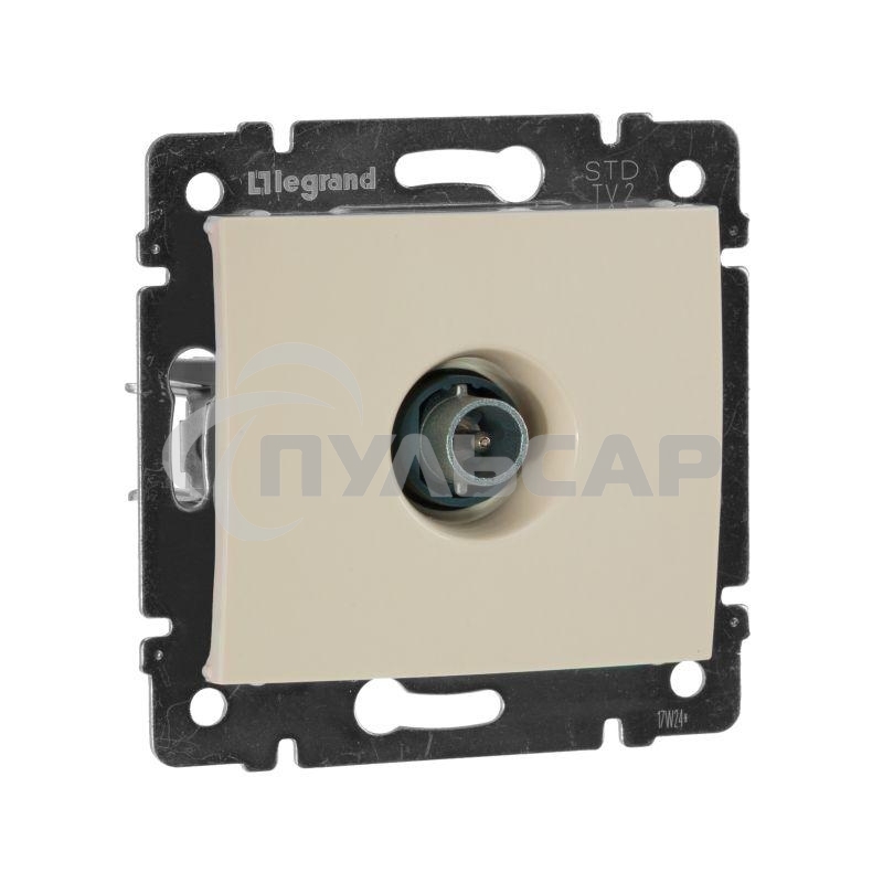 Телевизионная розетка Legrand Valena 774330, оконечная, крем, 10 дБ