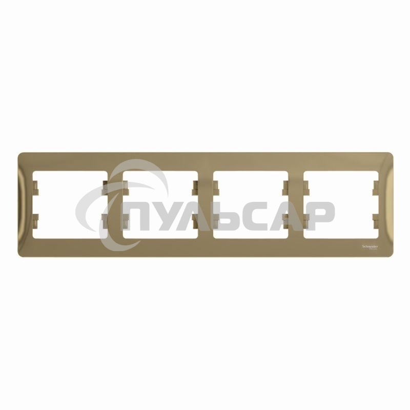 Рамка 4-м Glossa горизонт. титан SchE GSL000404