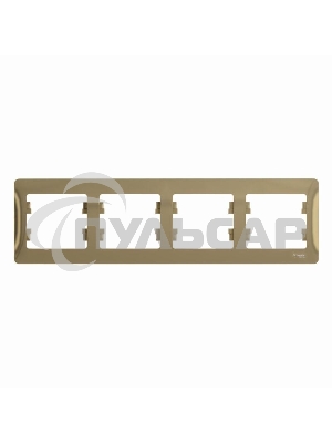 Рамка 4-м Glossa горизонт. титан SchE GSL000404